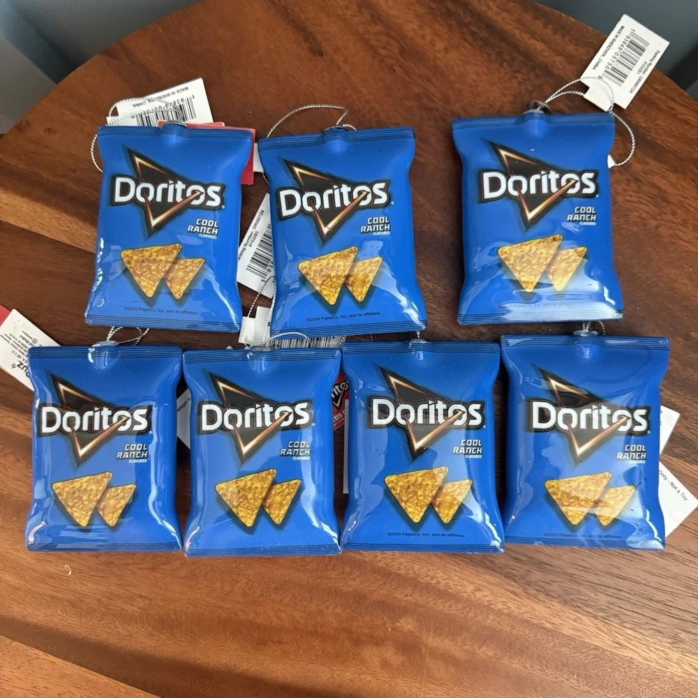 Doritos Cool Ranch Christmas Ornaments Lot of 7 NWT Snack Food Holiday Decor F/W